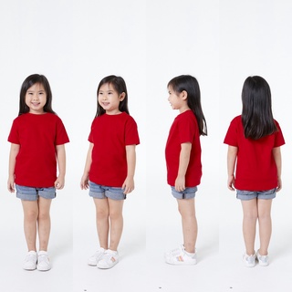 KD07 Red : เสื้อเด็ก KID T-Shirt : BASIC COTTON 100% C20