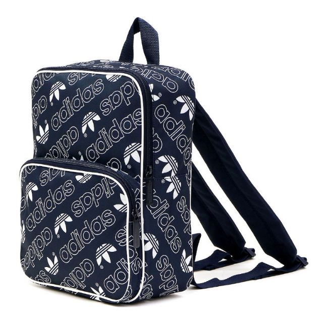 กระเป๋า 💯✅adidas Originals Classic Medium Backpack In All Over Logo ของแท้นำเข้า 100%