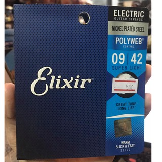 สายกีต้าร์ไฟฟ้า Elixir Nanoweb &amp; Polyweb เบอร์ 9 , 10 รุ่น ของแท้ 100 %