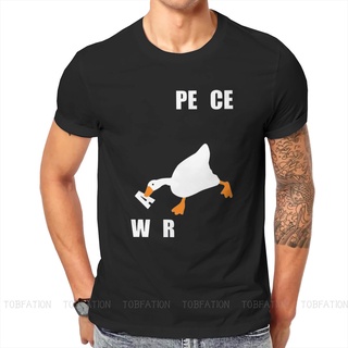 เสื้อยืด พิมพ์ลาย Untitled Goose Game Peace War สไตล์คลาสสิก สําหรับผู้ชาย#39; s เสื้อยืดคอกลม ผ้าฝ้าย พลัสไซซ์