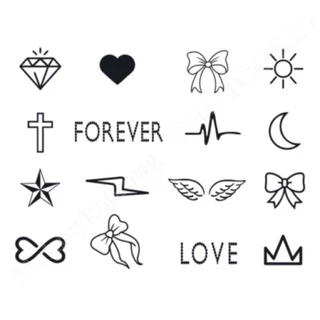 แทททู *พร้อมส่ง * Tattoo แทกทูรอยสักกันน้ำ มินิมอล ติดแน่น ทนนาน ไม่ลอก