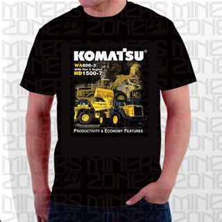 เสื้อยืด - ผ้าฝ้าย 100% การพิมพ์แบบกําหนดเอง Komatsu O-Neck แขนสั้นเสื้อยืดมาใหม่