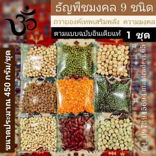 🥜 ธัญพืช 9 ชนิด ❤️🌾 ข้าวมงคล 9 สี (ชุดใหญ่ 500 กรัม) ถวายพระพิฆเนศ คเณตจตุรถี