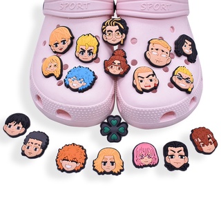 ใหม่ เข็มกลัด ลายการ์ตูน Tokyo Swastika Avengers สําหรับตกแต่งรองเท้า Croc DIY