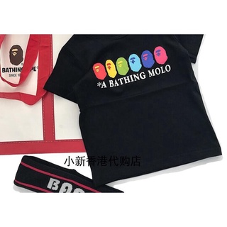 HH Spot Bape Color Ape Head Adult Fashion Short Sleeve คอกลม