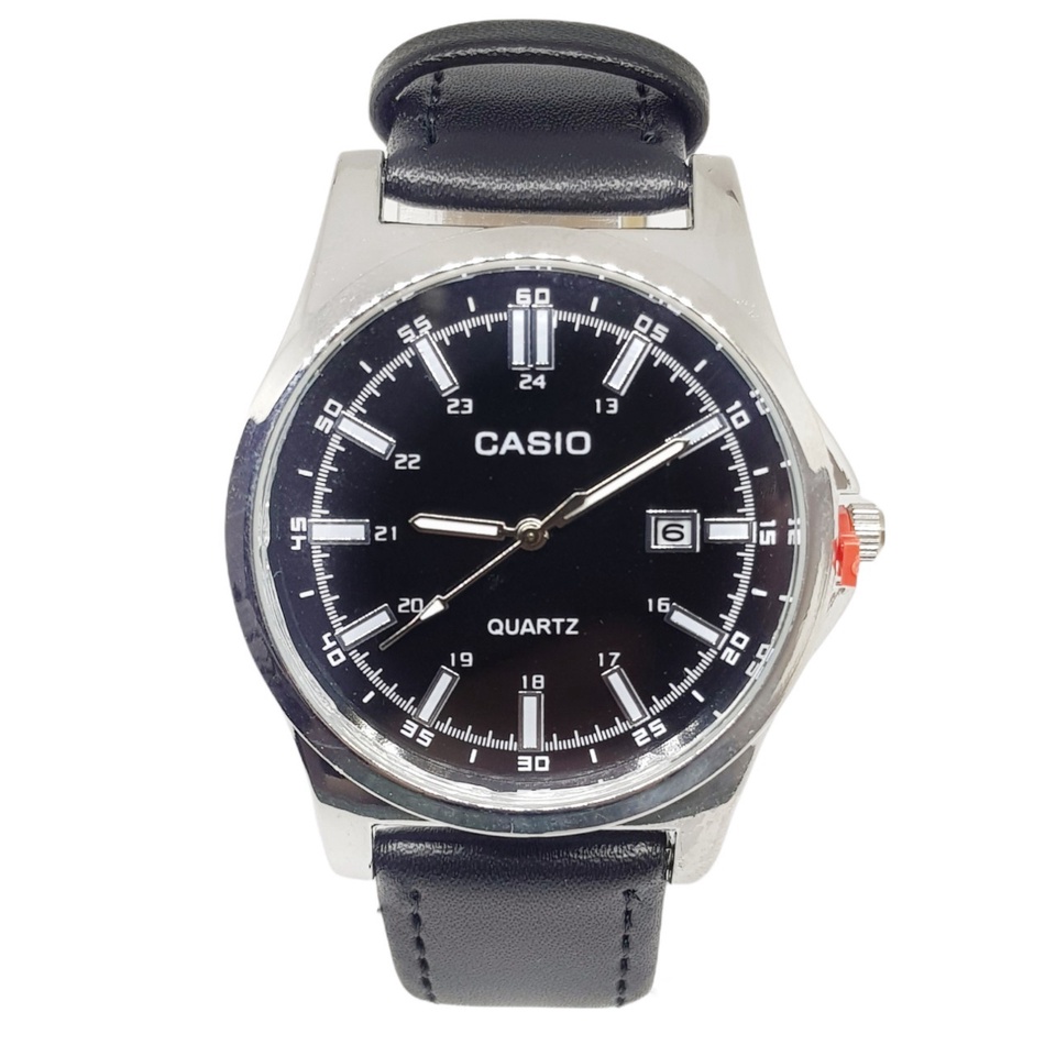 (พร้อมกล่อง) นาฬิกาข้อมือcasio สายหนัง สีน้ำตาลดำ วันที่ นาฬิกากันน้ำ นาฬิกาผู้ชาย นาฬิกาผู้หญฺิง ควอตซ์ชายหญิง RC631 - รูปที่ 2