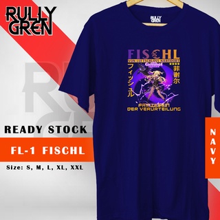 เสื้อยืด พิมพ์ลายอนิเมะ GENSHIN IMPACT Fischl Teenage สําหรับผู้ชาย และผู้หญิง (Unisex) DTF- FL1