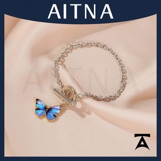 Aitna สร้อยข้อมือ ผีเสื้อ ครบรอบ สวย วันเกิด ผีเสื้อ เครื่องประดับสําหรับผู้หญิง