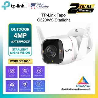 Tp-link Tapo C325WB C320WS C310 Wifi IP กล้องวงจรปิดรักษาความปลอดภัยในบ้าน 3MP 4MP 2K Full HD CCTV Starlight กันน้ํา ONVIF