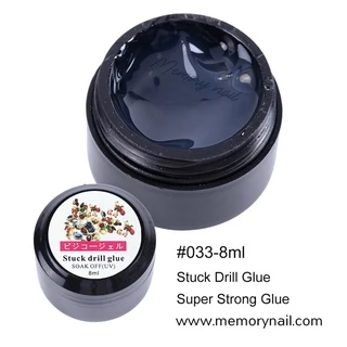 ( เจลกาว กระปุกดำ 8ml ) เจลกาวฝังอะไหล่ ราคาถูก ใช้ติดอะไหล่แต่งเล็บ ทนมาก!!! *ทิ้งคราบเหนียว ต้องทาท๊อปทับ