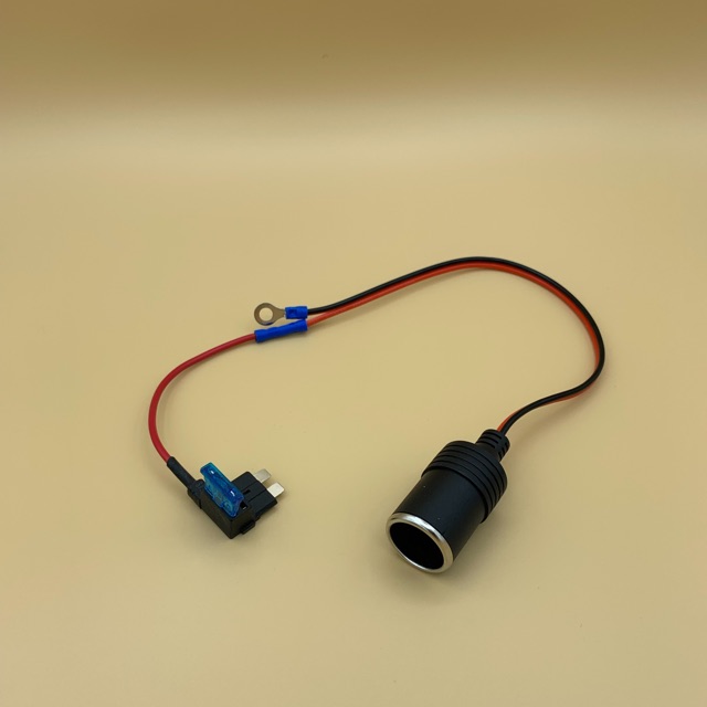 ฟิวส์แท็ป Size standard พร้อมเบ้าบุหรี่ตัวเมีย12v สายยาว30cm (แถมลูกฟิวส์ให้15A ครบพร้อมใช้งาน)