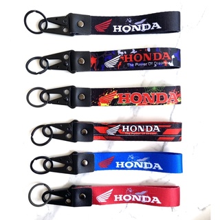 (สินค้าพร้อมส่งจากไทย) พวงกุญแจ SPORT พวงกุญแจผ้าสกรีน HONDA พวงกุญแจผ้าซิ่ง พวงกุญแจรถมอเตอร์ไซค์ แถมฟรี ! ห่วงเหล็ก