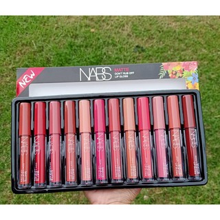 เซทลิปกลอส12แท่ง12เฉดสีเนื้อแมทNabs beauty no.8089