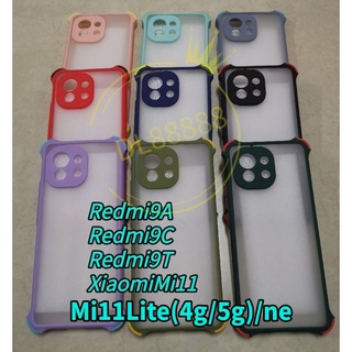 พร้อมส่ง🇹🇭✨(9สี)​เคสขอบนิ่มหลังแข็งขุ่นคลุมกล้องFor Redmi 9T / Redmi 9A / Redmi 9C / Xiaomi Mi11 / Mi 11 Lite / Mi11Lite