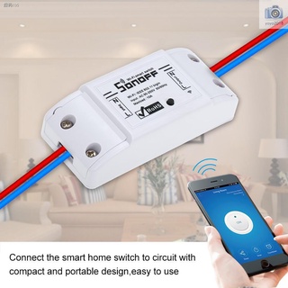 【Special offer】☎✿◑SONOFF Basic Wifi Switch Works with Alexa for Google Home Timer 10A/2200W Wireless Remote Switch