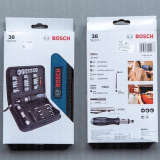 Bosch Bag pack Set 38Pcs ชุดดอกไขควงและซ็อกเก็ตบิต 38ชิ้น รุ่น 2607017511