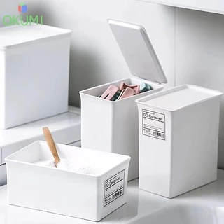 OKUMI_SHOP กล่องพลาสติกอเนกประสงค์ ใส่ผงซักผ้า ตัวหนีบเสื้อผ้า กล่องจัดระเบียบ