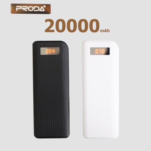 Remax Proda :  แบตสำรอง Power bank 20000 mAh with LCD
