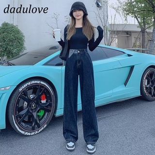 DaDulove💕 New Korean Style High Waist Straight Jeans Niche Loose Wide Leg Pants Fashion Womens Clothing