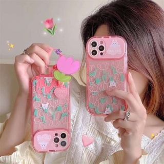 สอบถามก่อนกดสั่ง เคสใส แถมสาย ชมพู เคสทิวลิป เคสทิวลิป เคสกระจก เคสเปิดปิดกล้อง เคสโทรศัพท์ จี้ห้อย ใสสีชมพู เคสดอกไม้