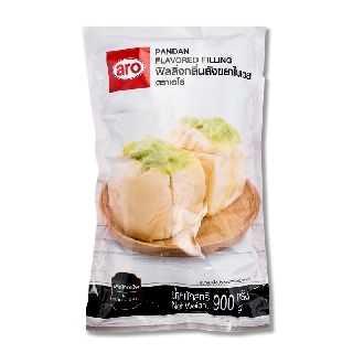 ✨ขายดี✨ เอโร่ ไส้ขนมกลิ่นสังขยาใบเตย 900 กรัม aro Pandan Filling 900 g