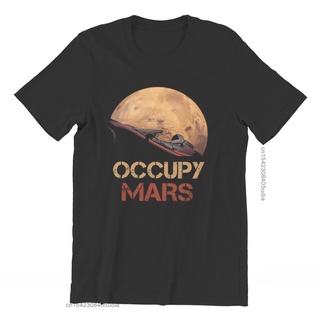 เสื้อยืดผ้าฝ้ายพิมพ์ลายขายดี เสื้อยืดแขนสั้น พิมพ์ลาย Mars Space Explorer Occupy Mars Spacex Starman สไตล์คลาสสิก คุณภาพ