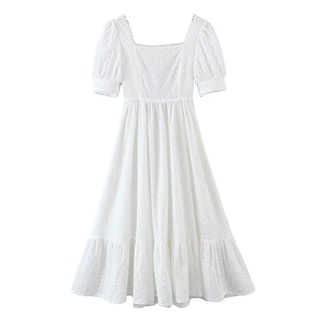 [𝗣𝗥𝗘-𝗢𝗥𝗗𝗘𝗥] 🐏 Eyelet dress เดรสกระโปรงผ้าฉลุผ่าหลังมีซับในเนื้อผ้าดี