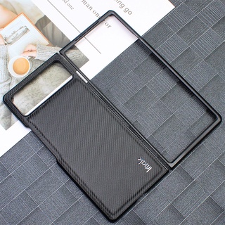 Imak เคสโทรศัพท์มือถือหนัง PU แบบแข็ง คาร์บอนไฟเบอร์ กันกระแทก สําหรับ Xiaomi Mi Mix Fold 2 5G Xiomi Mix Fold2 5G