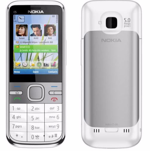โทรศัพท์มือถือโนเกียปุ่มกด NOKIA C5   ( สีขาว ) 3G/4G รุ่นใหม่2020  รองรับภาษาไทย