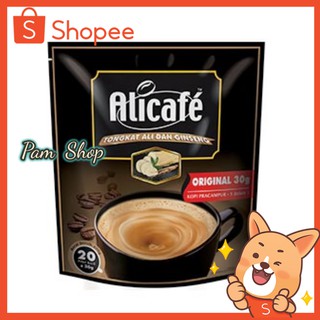 alicafe tongkat ali and ginseng กาแฟโสม ผสมโสม สำเร็จรูป แพค 20 ซอง