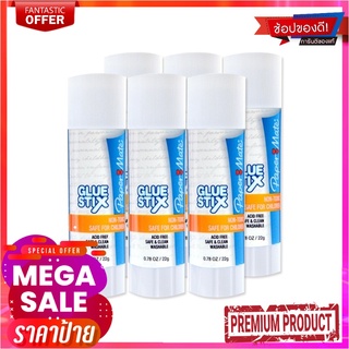 เปเปอร์เมท กาวแท่ง 22 กรัม แพ็ค 6 แท่งPaper Mate Glue Stick 22g 6 Pcs/Pack