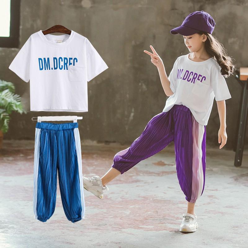 T-shirt + Pants 2pcs Set Baby เสื้อผ้าเด็กผู้หญิง เสื้อผ้าเด็ก Casual Cotton Anti-mosquito Pants