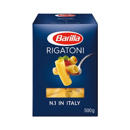 บาริลล่า ริกาโตนี เส้นพาสต้าทรงกระบอก 500 กรัม - Barilla Rigatoni Pasta 500g