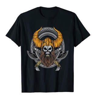 ขายดี!ขายดี เสื้อยืดลําลอง แขนสั้น พิมพ์ลาย Norse Viking Style Skull Beard คลาสสิก สําหรับผู้ชาย NPeabm48FClmjp26S-5XL