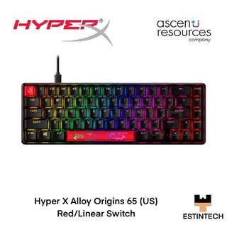 Keyboard (คีย์บอร์ด) Hyper X Alloy Origins 65 (US) Red/Linear Switch ของใหม่ประกัน 2ปี