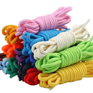 เชือกรองเท้าแบบกลม(1คู่) มี3ไซร์ 90cm. 120cm. 150cm. มีให้เลือก 16 สี (พร้อมส่งจากไทย)