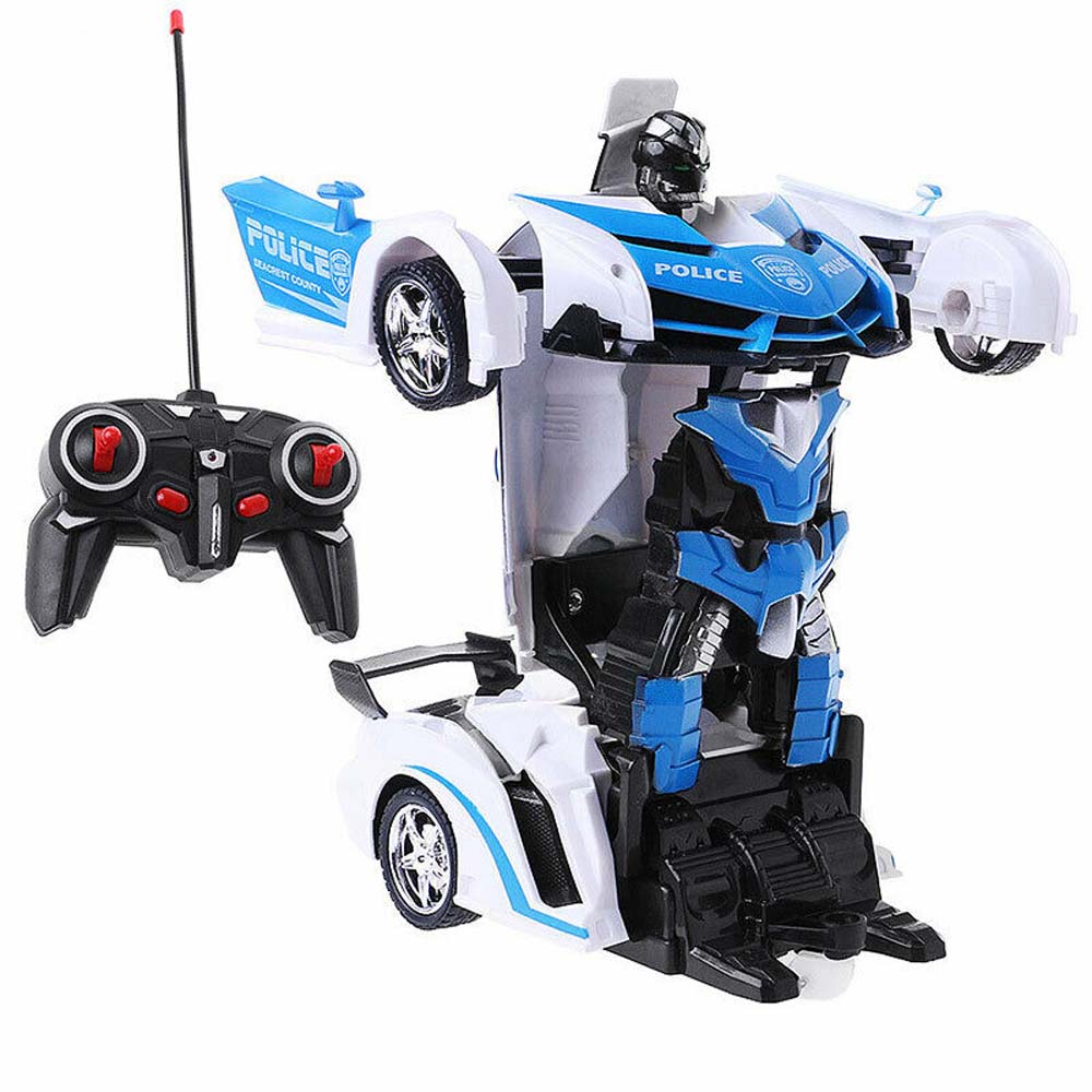 Transformer RC Robot Police Car Remote Control 2 IN 1 Kids Boys Toys ...