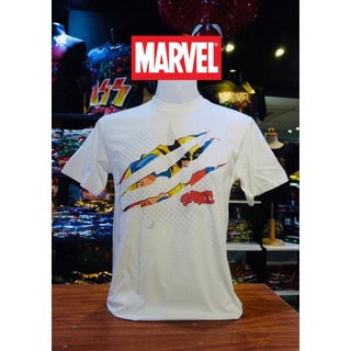 เสื้อยืดMarvel_ลิขสิทธิ์แท้ลายWolverineสีขาว(mvx-057)