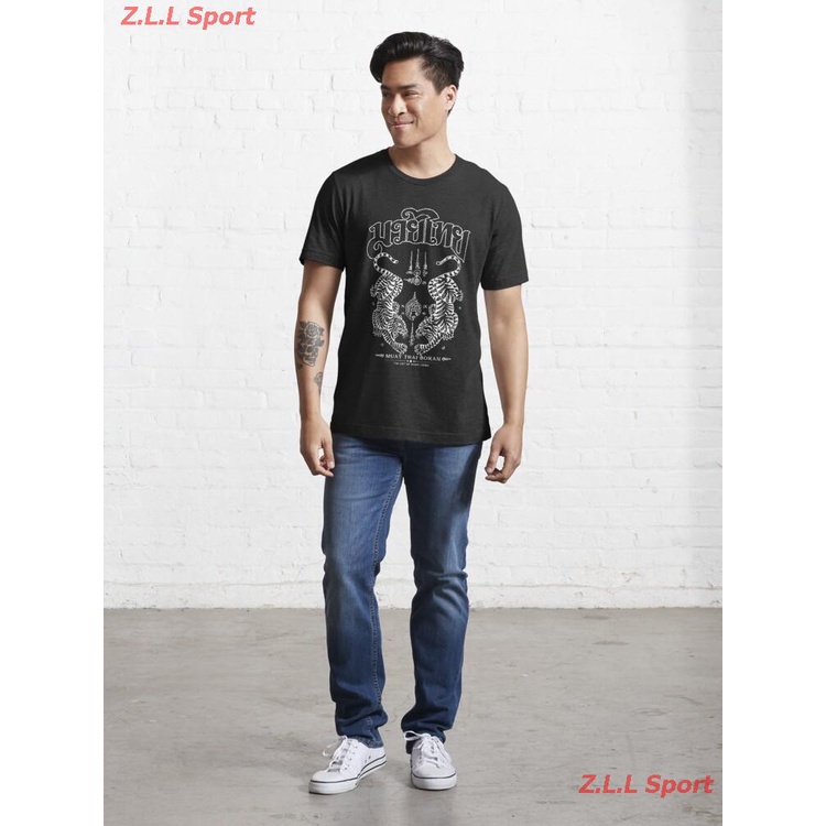 เสื้อยืดผ้าฝ้ายพิมพ์ลายZ.L.L Sport MMA Tattoo Tiger Essential T-Shirt เสื้อยืดผู้หญิง เสื้อยืดผู้ชาย