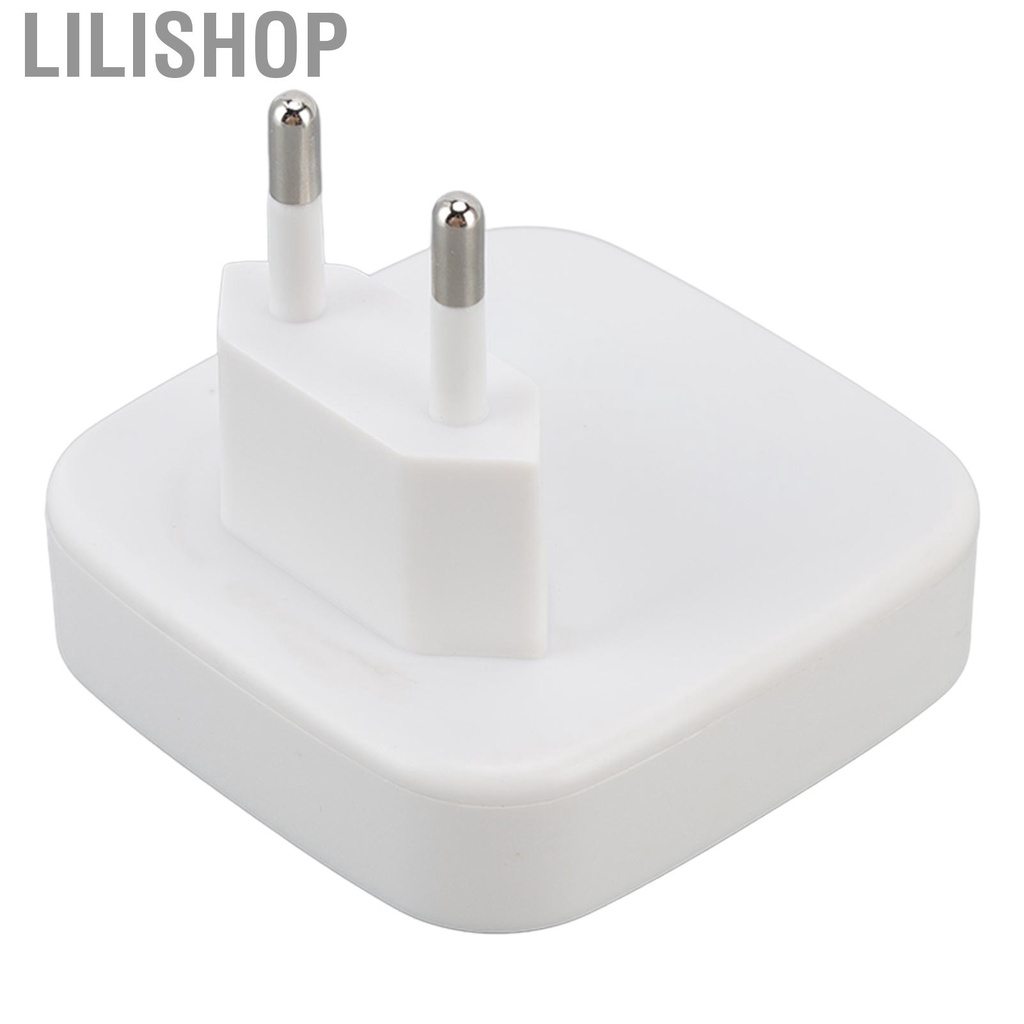 Lilishop เซ็นเซอร์ตรวจจับความเคลื่อนไหว 0.2W ไฟกลางคืนไฟ ABS อบอุ่นปลั๊กไฟในตัวสำหรับห้องโถง EU 100-240V