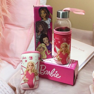 ขวดน้ำพร้อมปลอกขวดลายบาร์บี้ (Barbie)