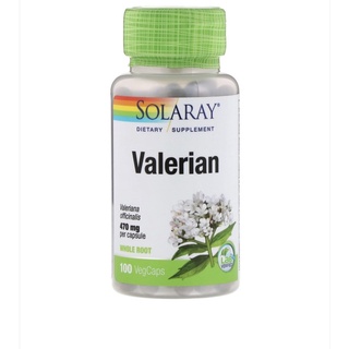 Valerian, 470 mg, 100 VegCaps รากวาเลอเรี่ยน เป็นสมุนไพรดูแลอาการนอนไม่หลับและคลายความวิตกกังวล