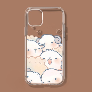 IPHONEแกะน่ารักเหมาะสำหรับ Apple iPhone13/12 เคสโทรศัพท์มือถือ iPhone 11 XS MAX การ์ตูนแกะรวมทุกอย่างโทรศัพท์มือถือเปลือกป้องกันการตก iPhone 7 plus 8 ฝาครอบป้องกัน