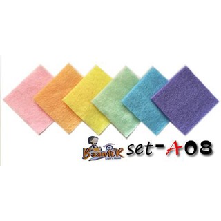 SET A08 ผ้าสักหลาด เนื้อนิ่ม โทน Sweety (6สี 6 ชิ้นไล่เฉดสี ขนาดชิ้นละ 15x15 เซนติเมตร)