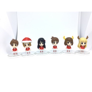 K-On Christmas cosplayed เซ็ต 6 ตัว (ซ้ำ 1 ตัว)  ขนาด 4-5 ซม.