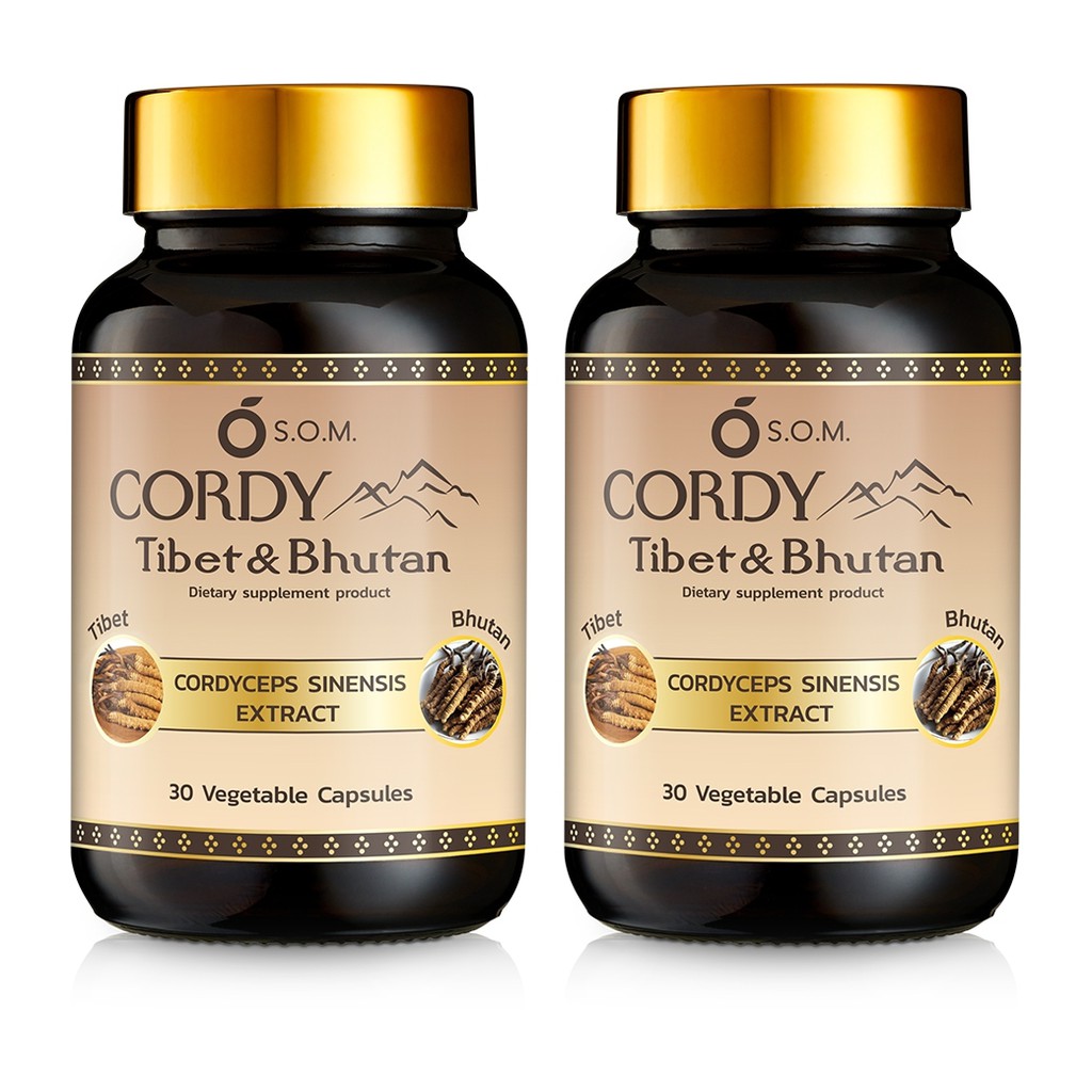 คอร์ดี้ ทิเบต แอนด์ ภูฎาน 2 กล่อง S.O.M. Cordy Tibet & Butan ถั่งเช่าทิเบต แอนด์ ภูฎาน (สินค้าไม่มีก