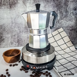 เซต กามอคคาพอท อลูมิเนียมอิตาลี Moka 150 มล. + เตามินิ 500 วัตต์