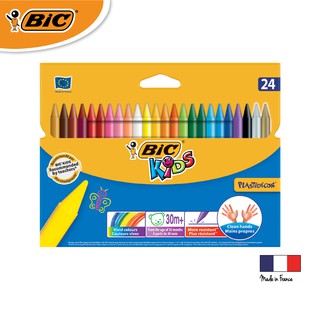 [Official Store] BIC บิ๊ก สีเทียน BIC Wax Crayon Plastic จำนวน 24สี