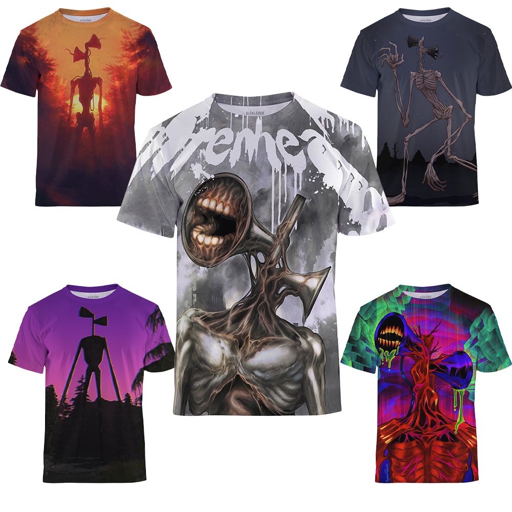 แฟชั่นเด็กเสื้อยืดการ์ตูนไซเรนหัวสาว 3d พิมพ์แขนสั้น Boys Grils Tops