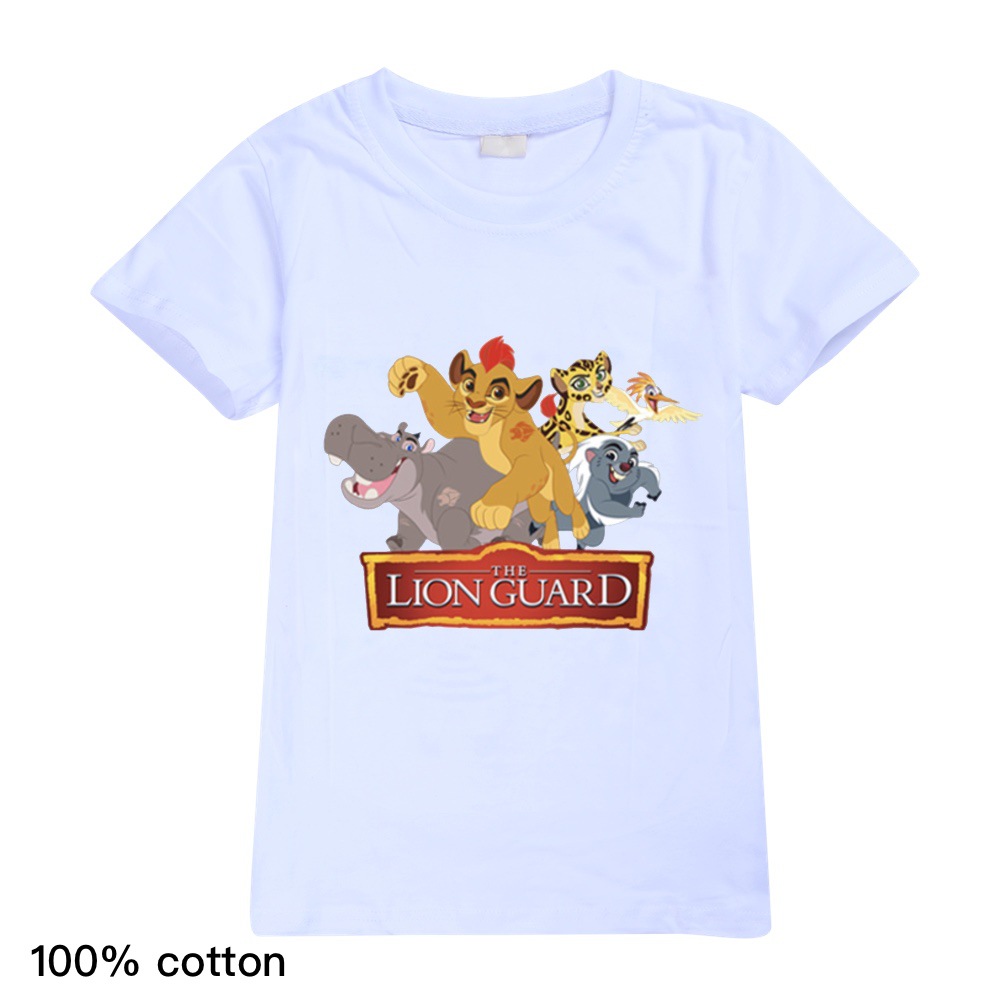 เสื้อยืดแขนสั้นผ้าฝ้าย 100 % พิมพ์ลาย The King Of Lion Guard Simba สําหรับเด็ก 81Bp